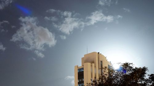 Low angle view of buildings against sky