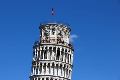 Low angle view of building against blue sky