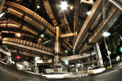 Illuminated street light at night