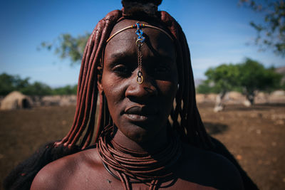 Close-up portrait of young woman