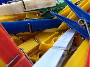Full frame shot of clothespins
