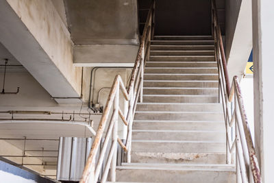 Low angle view of staircase in building