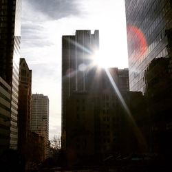 Low angle view of buildings against sky