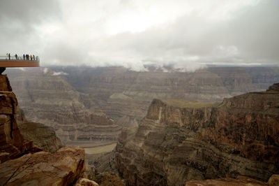 Grand canyon west rim skywalk glass bottom observation platform