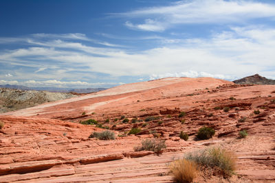 Red rocks and blue sky, valley of fire in nevada, usa