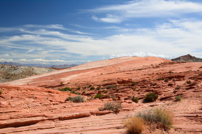 Scenic view of desert against sky