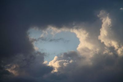 Low angle view of cloudy sky