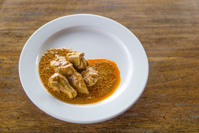 Close-up of food in bowl on table