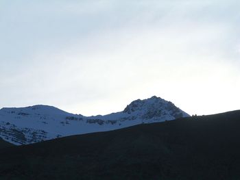 Scenic view of mountains against clear sky