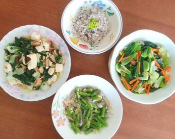 Close-up of salad served in plate