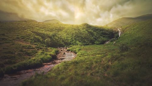 Scenic view of landscape against sky