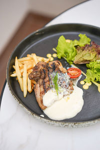 Close-up of food in plate