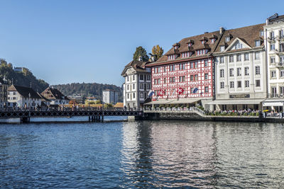 Buildings in city at waterfront