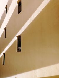 Close-up of window on white wall