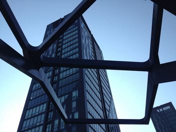 Low angle view of building against clear sky