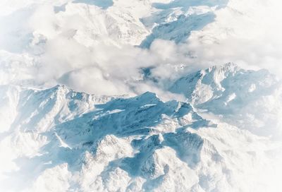 Scenic view of snowcapped mountains