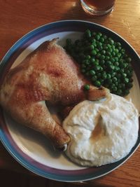 Close-up of served food