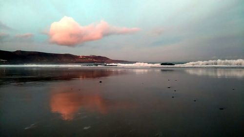 Scenic view of sea against sky