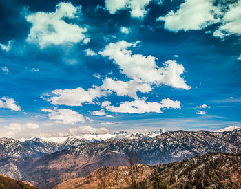 Scenic view of dramatic landscape against sky