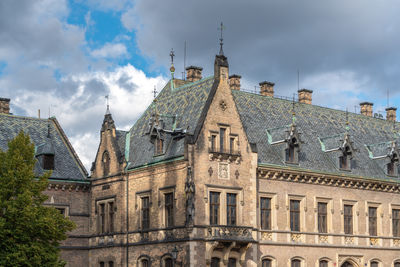 Low angle view of historic building against sky