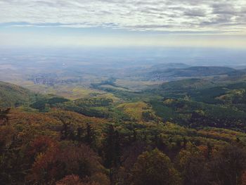 High angle view of landscape against sky