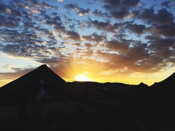 Sunset over landscape