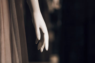 Close-up of mannequin in store