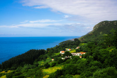 High angle view of beach