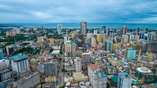 Aerial view of dar es salaam, tanzania