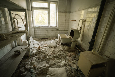 Interior of abandoned house