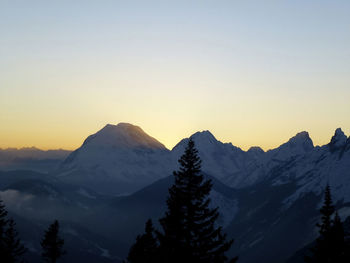 Winter hiking tour to pleisenspitze mountain, tyrol, austria