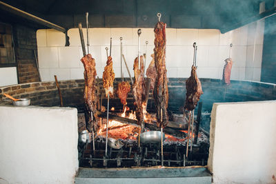 Panoramic shot of food