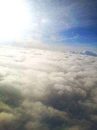 Aerial view of cloudy sky