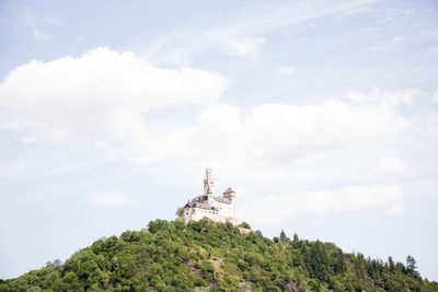 Low angle view of traditional building against sky