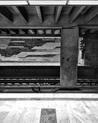 View of empty staircase of building