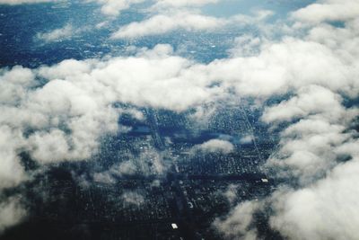 Aerial view of clouds in sky