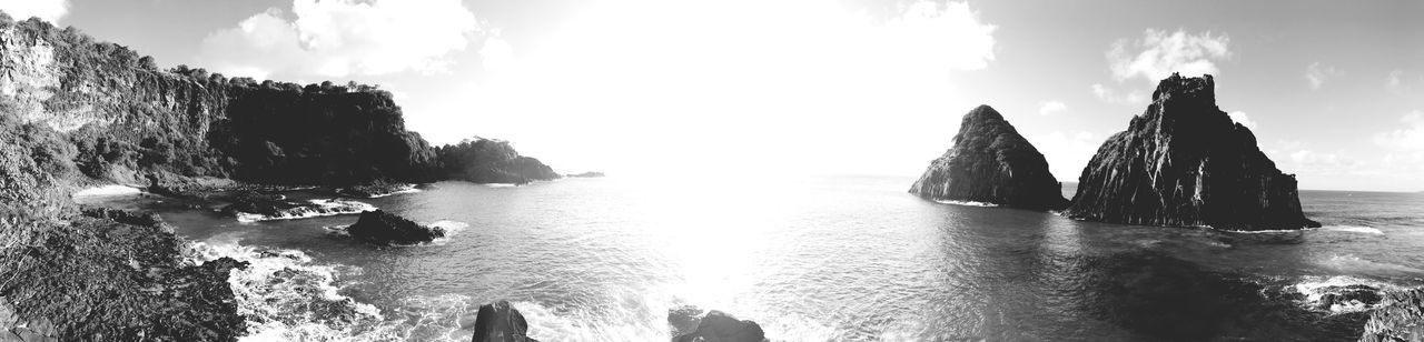 sea, water, rock - object, nature, sky, scenics, beauty in nature, tranquility, day, outdoors, panoramic, no people, horizon over water