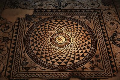 Low angle view of ornate ceiling