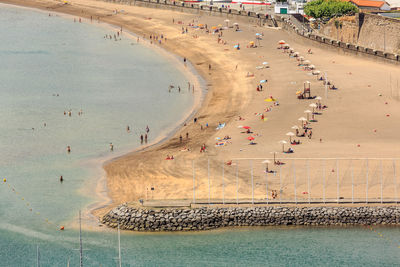 Scenic view of beach in city