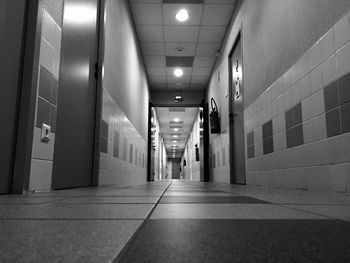 Empty corridor of building