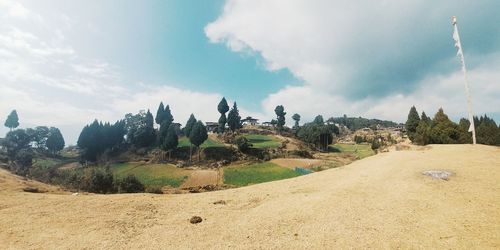 Panoramic view of landscape against sky