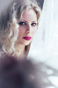 Close-up portrait of young woman