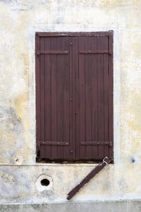 Close-up of closed door