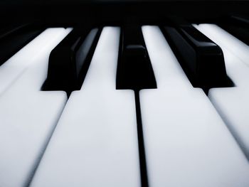 Close-up of piano keys