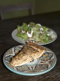 Close-up of served food in plate