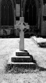 Cross in cemetery