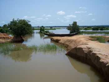 Scenic view of river against sky