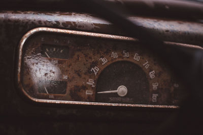 Close-up of vintage car