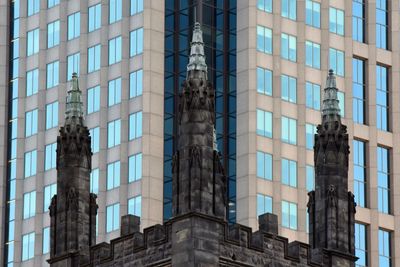 Low angle view of modern building against sky