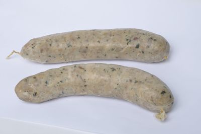 High angle view of bread against white background